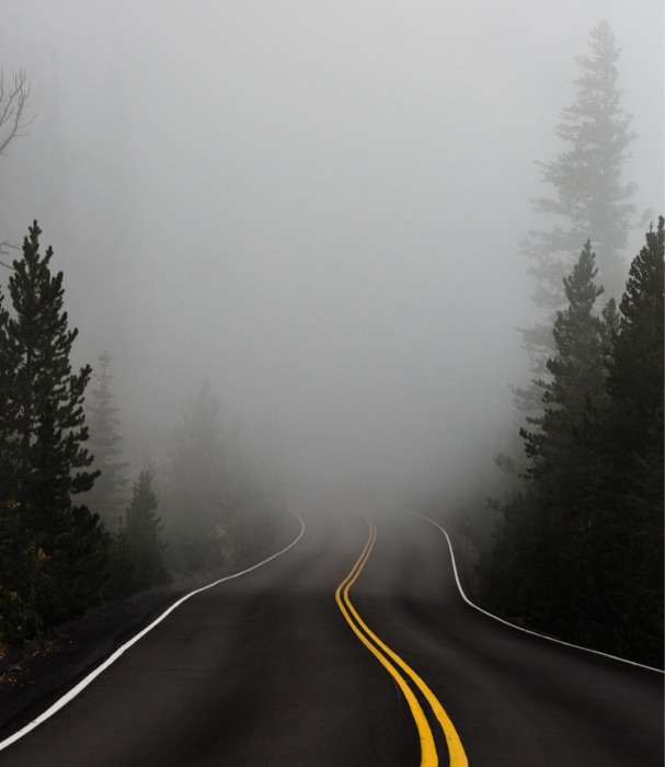 Foggy road ahead